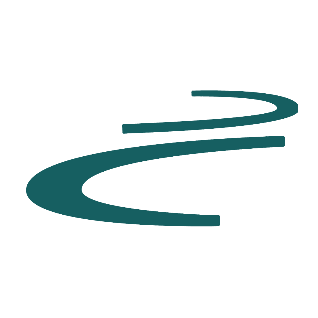 teal logo white background